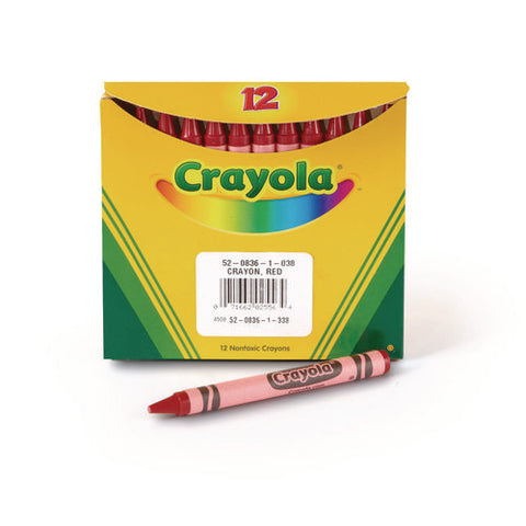 Bulk Crayons, Red, 12/box