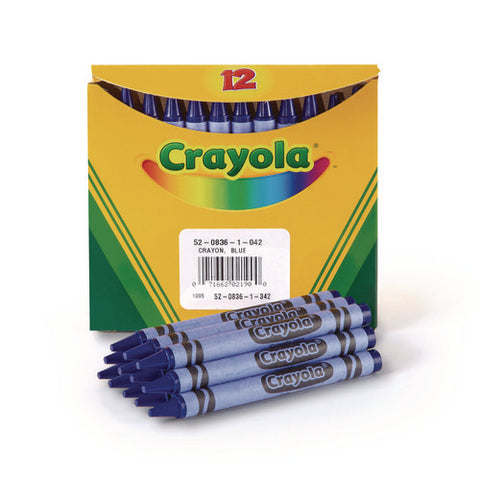 Bulk Crayons, Blue, 12/box