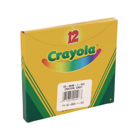 Bulkl Crayons, Gray, 12/box