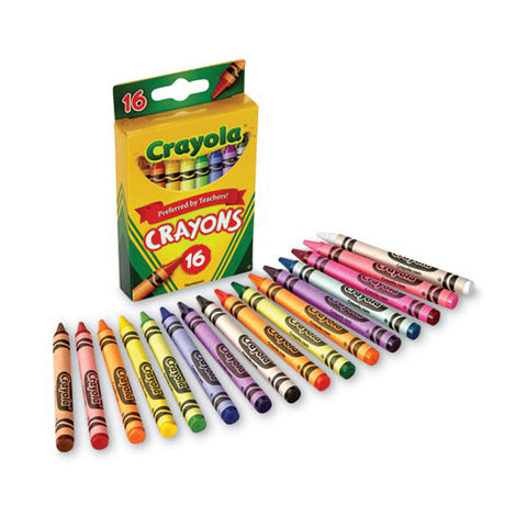 Classic Color Crayons, Peggable Retail Pack, 16 Colors/pack