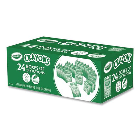 Classic Color Crayons, Regular Size, 24 Assorted Colors, 24/pack, 24 Packs/box