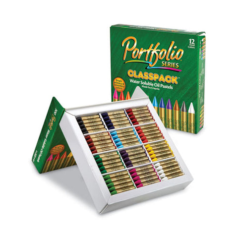 Portfolio Series Oil Pastels, 12 Assorted Colors, 300/carton