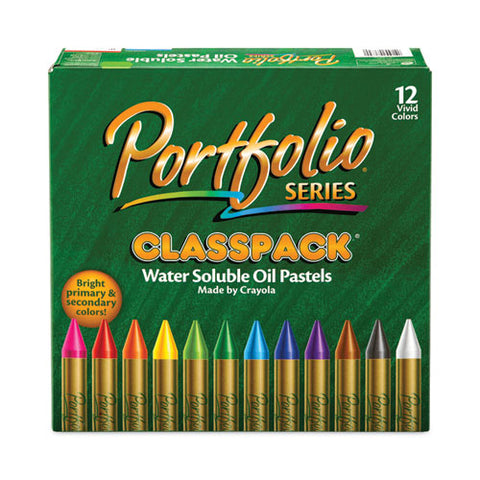 Portfolio Series Oil Pastels, 12 Assorted Colors, 300/carton