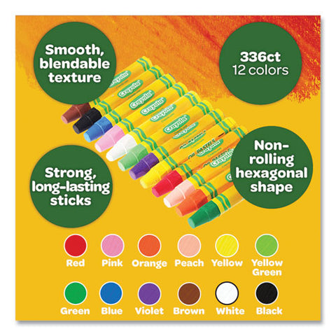 Oil Pastels,12 Assorted Colors, 336/pack