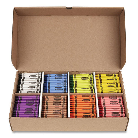 Classpack Regular Crayons, 8 Colors, 800/box