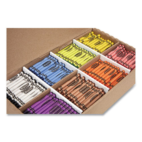 Classpack Regular Crayons, 8 Colors, 800/box