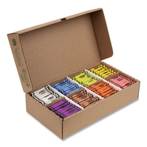 Classpack Regular Crayons, 8 Colors, 800/box