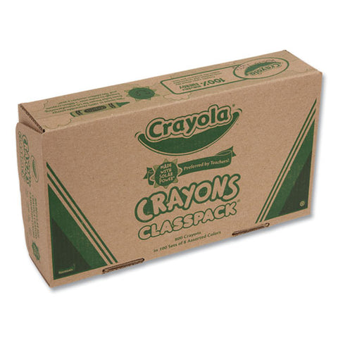 Classpack Regular Crayons, 8 Colors, 800/box