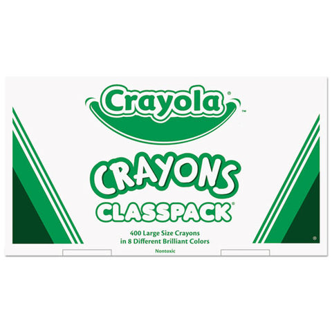 Classpack Large Size Crayons, 50 Each Of 8 Colors, 400/box