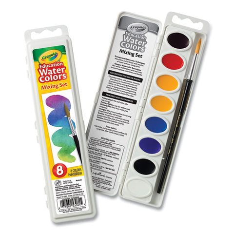 Watercolor Mixing Set, 7 Assorted Colors, Palette Tray