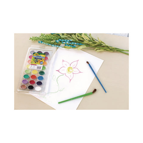 Washable Watercolor Paint, 24 Assorted Colors, Palette Tray