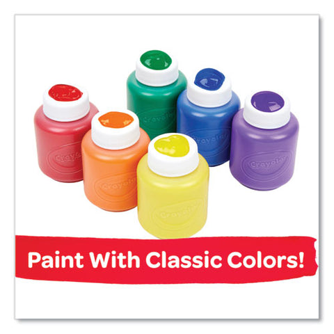 Washable Paint, 6 Assorted Colors, 2 Oz Bottle, 6/pack