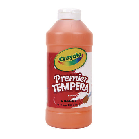 Premier Tempera Paint, Orange, 16 Oz Bottle