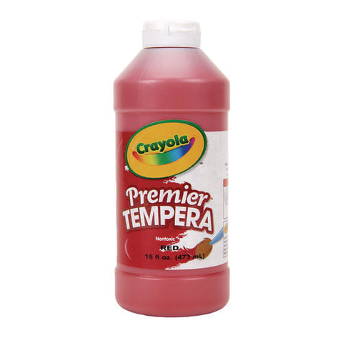 Premier Tempera Paint, Red, 16 Oz Bottle