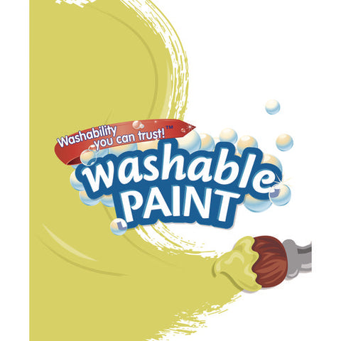 Washable Paint, Yellow, 16 Oz Bottle