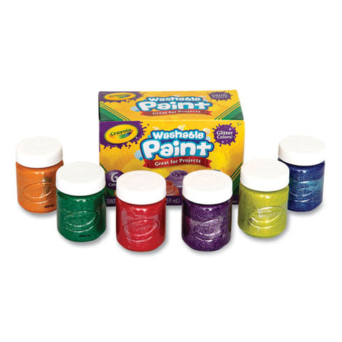 Washable Paint, 6 Assorted Classic Colors, 2 Oz Bottle, 6/pack