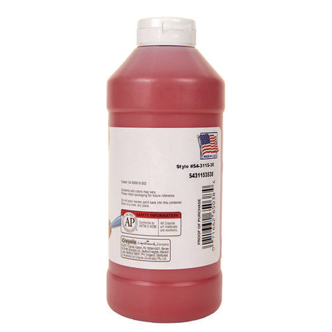 Artista Ii Washable Tempera Paint, Red, 16 Oz Bottle