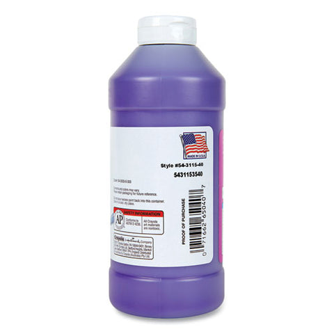 Artista Ii Washable Tempera Paint, Violet, 16 Oz Bottle