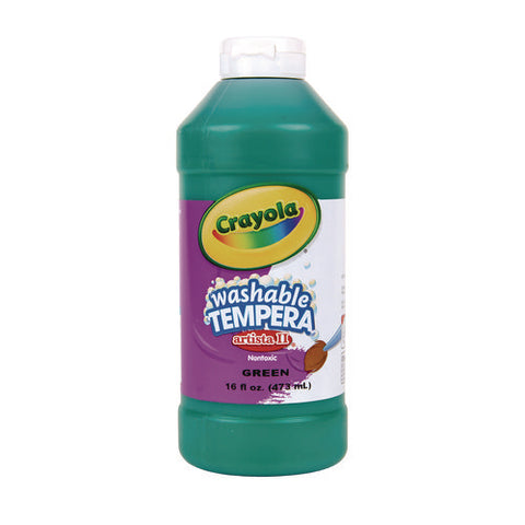 Artista Ii Washable Tempera Paint, Green, 16 Oz Bottle