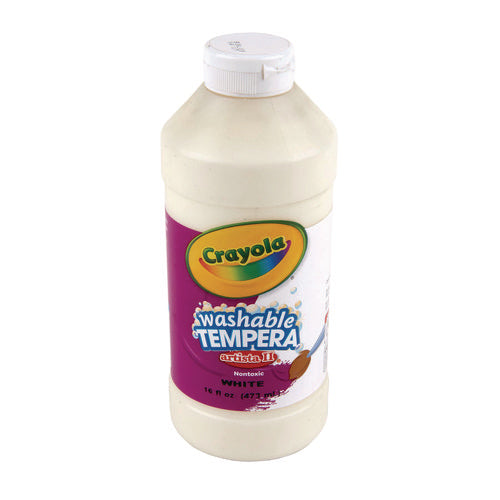 Artista Ii Washable Tempera Paint, White, 16 Oz Bottle