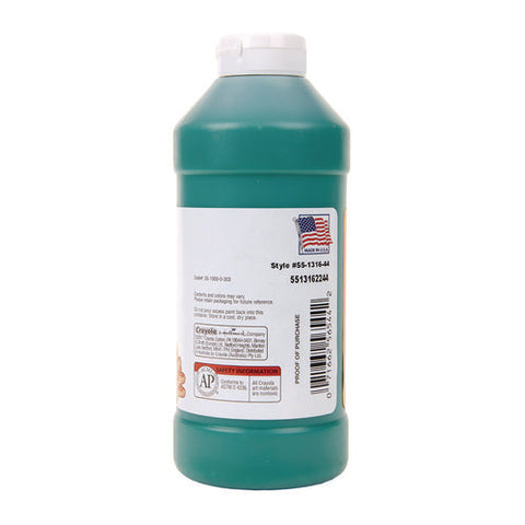 Washable Fingerpaint, Green, 16 Oz Bottle