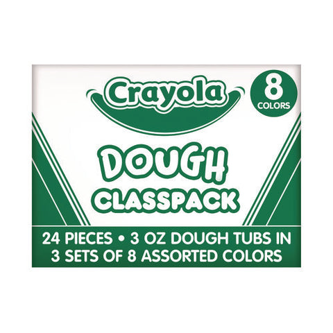 Dough Classpack, 3 Oz, 8 Assorted Colors, 24/pack