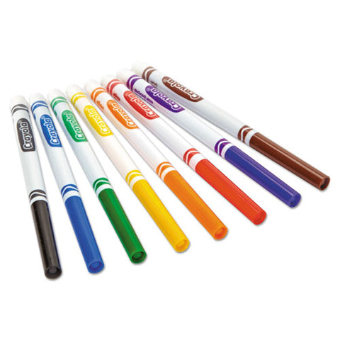 Non-washable Marker, Fine Bullet Tip, Assorted Classic Colors, 8/pack