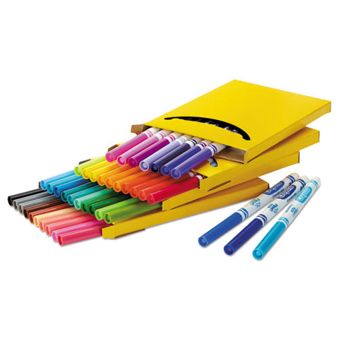 Ultra-clean Washable Markers, Fine Bullet Tip, Assorted Colors, 40/set