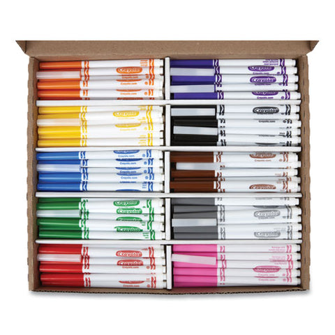 Fine Line 200-count Classpack Non-washable Marker, Fine Bullet Tip, Assorted Colors, 200/box