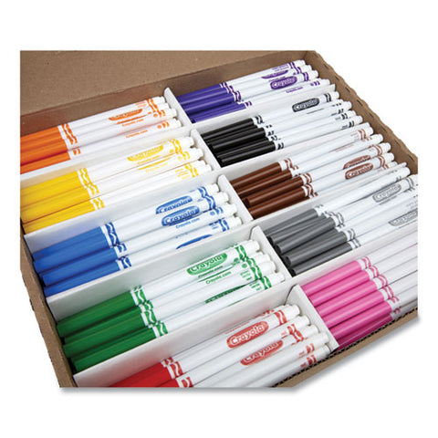 Fine Line 200-count Classpack Non-washable Marker, Fine Bullet Tip, Assorted Colors, 200/box