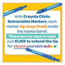 Super Clicks Retractable Markers, Assorted Bullet Tip Sizes, Assorted Colors, 10/pack