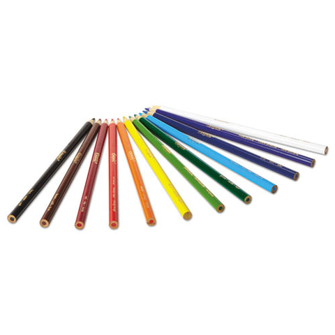 Long-length Colored Pencil Set, 3.3 Mm, 2b, Assorted Lead And Barrel Colors, Dozen