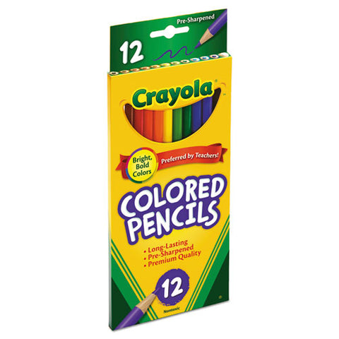 Long-length Colored Pencil Set, 3.3 Mm, 2b, Assorted Lead And Barrel Colors, Dozen