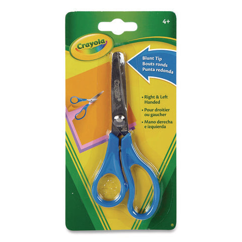 Blunt Tip Kid's Scissors, 5" Cut Length, Straight Blue Handle