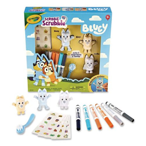 Scribble Scrubbie Bluey Deluxe Playset, 50 Pieces