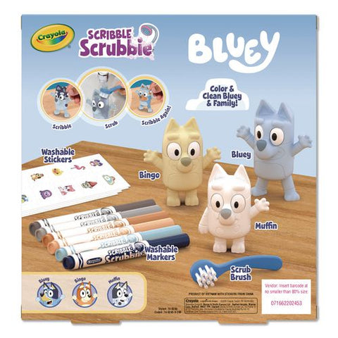 Scribble Scrubbie Bluey Deluxe Playset, 50 Pieces
