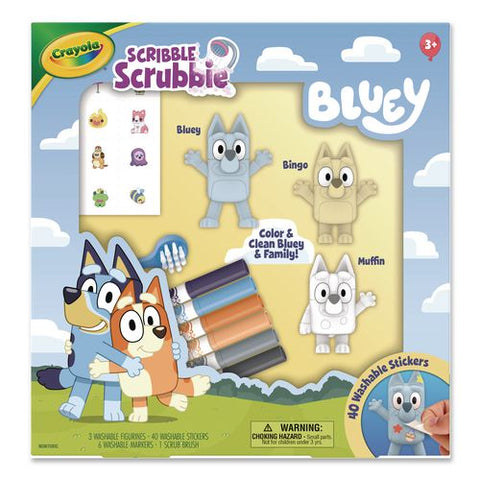 Scribble Scrubbie Bluey Deluxe Playset, 50 Pieces