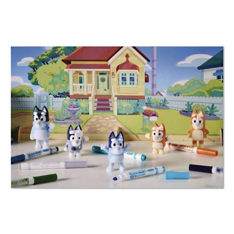 Scribble Scrubbie Bluey Poolside Playset, Ages 3 And Up, 16 Pieces