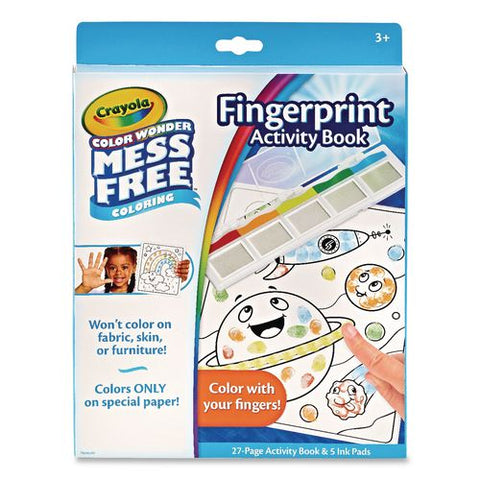 Color Wonder Mess Free Fingerprint Ink, Ink Pad Tray With (5) Ink Colors/fingerprint Ink Painting Activity Book