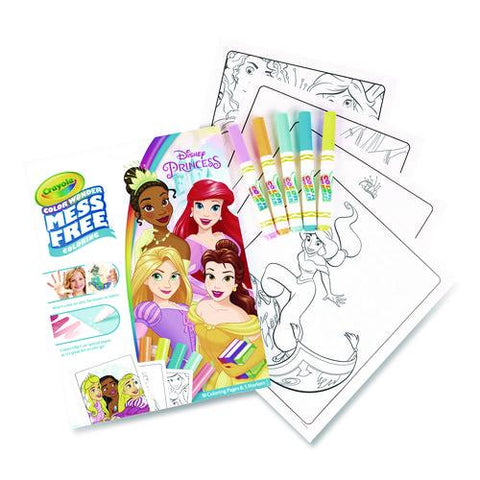 Disney Princess Color Wonder Kit, (18) Coloring Pages And (5) Markers