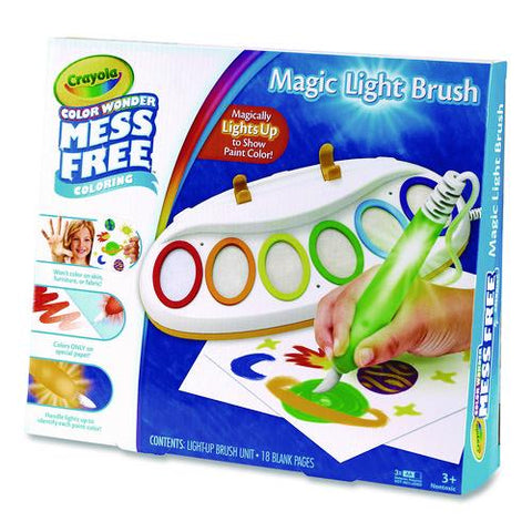 Color Wonder Magic Light Brush With (6) Color Wonder Paints And (18) Blank Color Wonder Paper Sheets