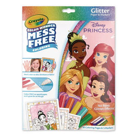 Color Wonder Mess Free Princess Glitter Activity Book, Includes 5 Color Wonder Markers, Ages 3 And Up, 10 Pages