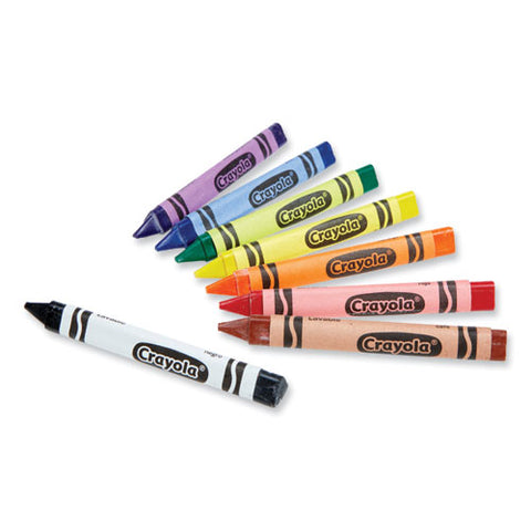 Washable Tripod Grip Crayons, Assorted Colors, 8/pack