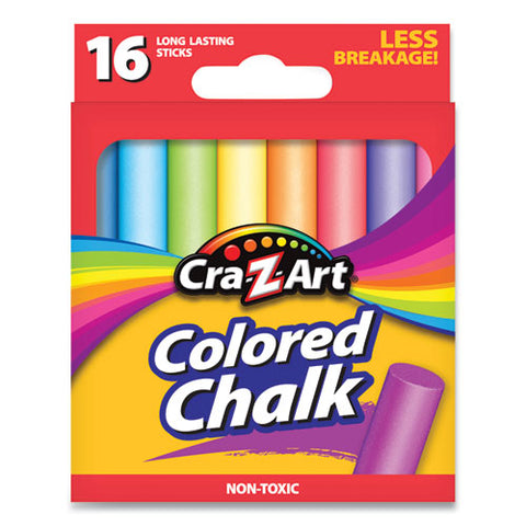 Colored Chalk, Assorted Colors, 16/pack