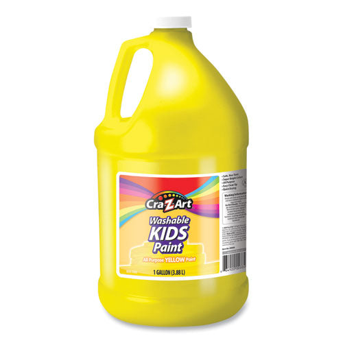 Washable Kids Paint, Yellow, 1 Gal Bottle