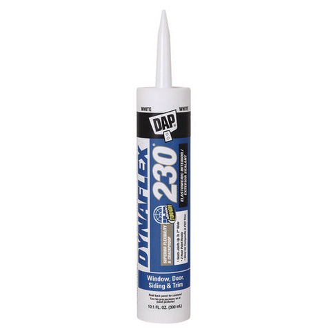 Dynaflex 230 Premium 100% Waterproof Indoor/outdoor Elastomeric Sealant, 10.1 Oz Tube, White