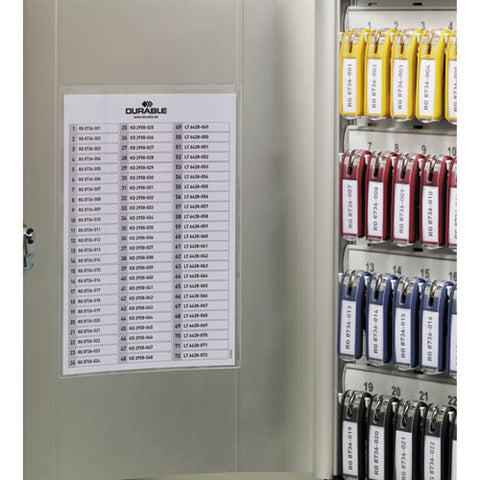 Locking Key Cabinet, 72-key, Brushed Aluminum, Silver, 11.75 X 4.63 X 15.75