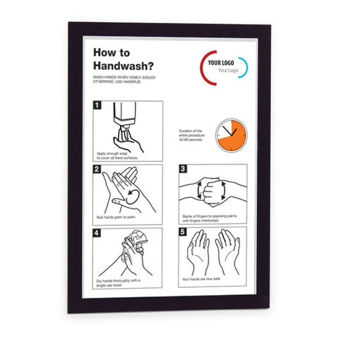 Duraframe Magnetic Sign Holder Frame, 13.39 X 17.87, Black Frame, 2/pack