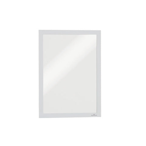 Infoframe Duraframe Self Adhesive Double Sided Sign Holder, 9.5 X 12, White Frame, 2/pack