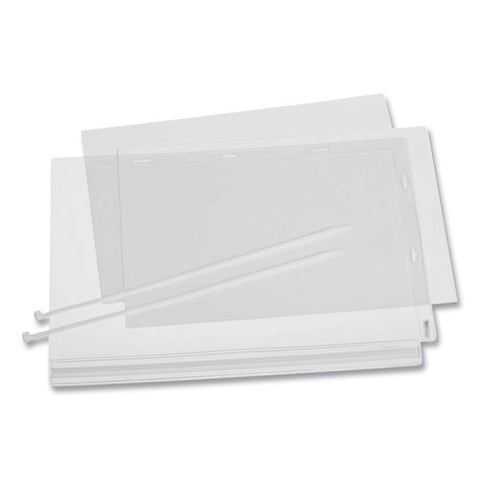 Water Resistant Sign Holder Pockets With Cable Ties, 8.5 X 11, Clear Frame, 5/pack